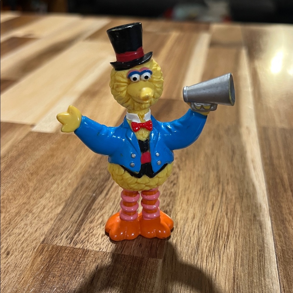 VTG JHP Sesame Street Big Bird Plastic PVC Toy Figure Topper 4”